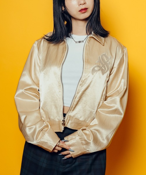 Subciety(サブサエティ)の「【WOMEN】Satin swing top(ブルゾン・レディース・ピンク/ネイビー/アイボリー・FREE)」の8枚目の写真