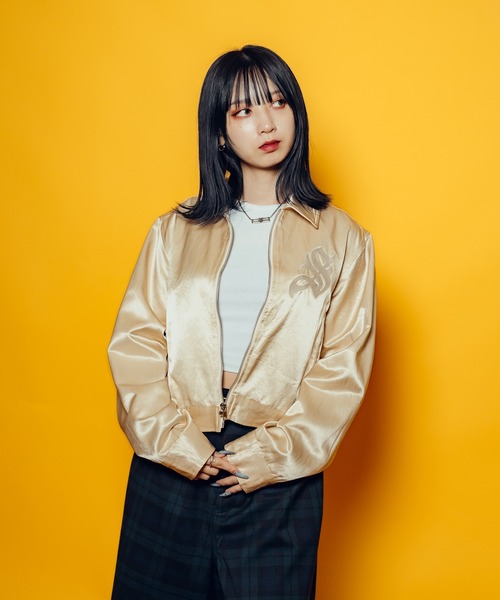 Subciety(サブサエティ)の「【WOMEN】Satin swing top(ブルゾン・レディース・ピンク/ネイビー/アイボリー・FREE)」の7枚目の写真