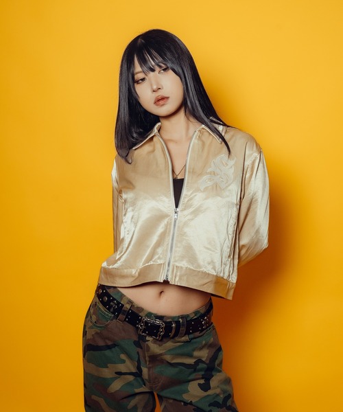 Subciety(サブサエティ)の「【WOMEN】Satin swing top(ブルゾン・レディース・ピンク/ネイビー/アイボリー・FREE)」の12枚目の写真
