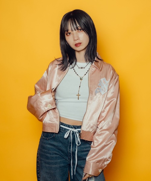 Subciety(サブサエティ)の「【WOMEN】Satin swing top(ブルゾン・レディース・ピンク/ネイビー/アイボリー・FREE)」の18枚目の写真