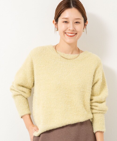NOLLEY’S（ノーリーズ）の「《手洗い可能》ラメシャギープルオーバー（ニット/セーター・レディース・イエロー/ネイビー/ベージュ・38）」の10枚目の写真