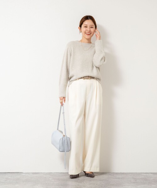 NOLLEY’S（ノーリーズ）の「《手洗い可能》ラメシャギープルオーバー（ニット/セーター・レディース・イエロー/ネイビー/ベージュ・38）」の14枚目の写真