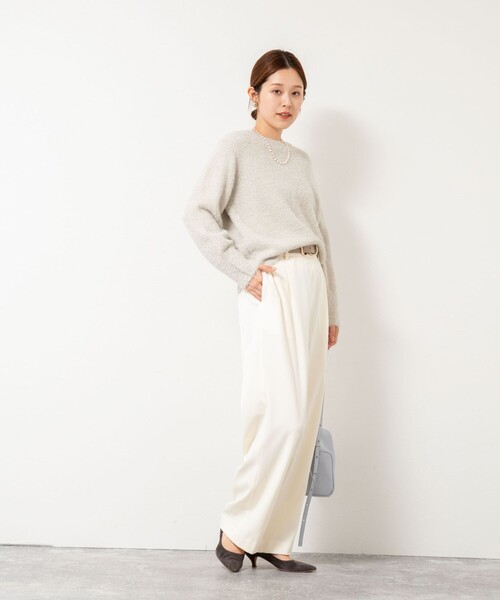 NOLLEY’S（ノーリーズ）の「《手洗い可能》ラメシャギープルオーバー（ニット/セーター・レディース・イエロー/ネイビー/ベージュ・38）」の15枚目の写真