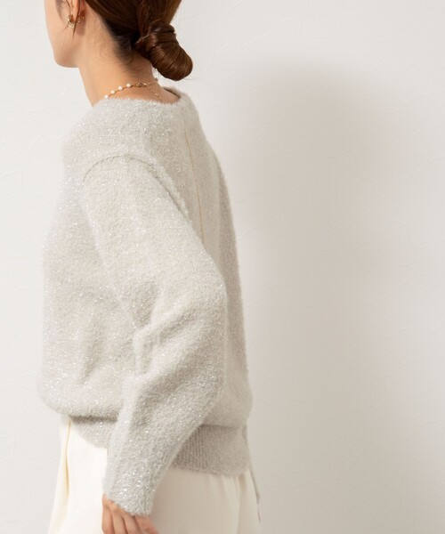 NOLLEY’S（ノーリーズ）の「《手洗い可能》ラメシャギープルオーバー（ニット/セーター・レディース・イエロー/ネイビー/ベージュ・38）」の18枚目の写真