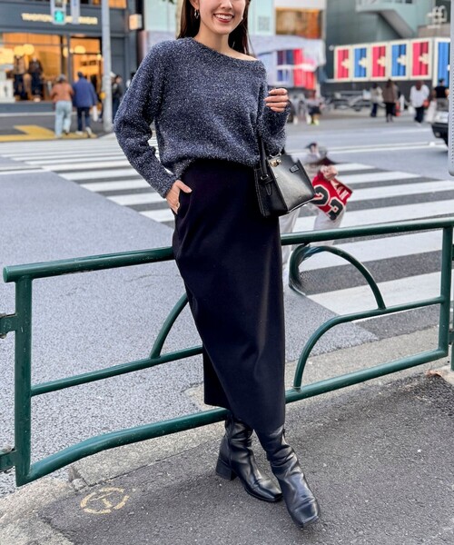 NOLLEY’S（ノーリーズ）の「《手洗い可能》ラメシャギープルオーバー（ニット/セーター・レディース・イエロー/ネイビー/ベージュ・38）」の20枚目の写真