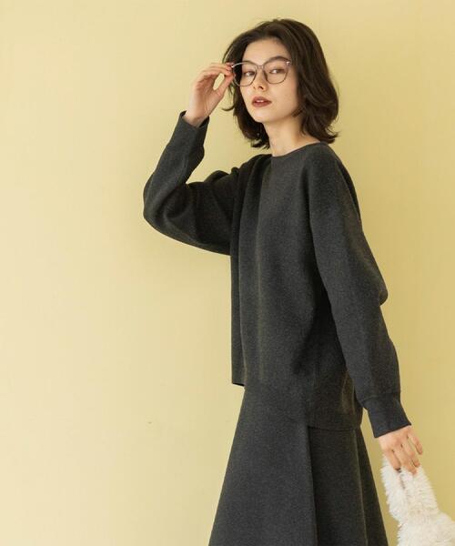 OPAQUE.CLIP（オペークドットクリップ）の「サイド編地切替ニットトップス/セットアップ対応【洗濯機OK】（ニット/セーター・レディース・オフホワイト/チャコールグレー/ベージュ/ピンク系・38/40/42）」の13枚目の写真