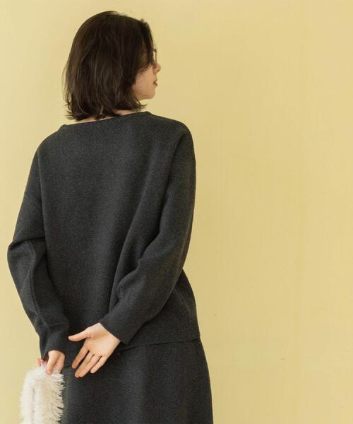 OPAQUE.CLIP（オペークドットクリップ）の「サイド編地切替ニットトップス/セットアップ対応【洗濯機OK】（ニット/セーター・レディース・オフホワイト/チャコールグレー/ベージュ/ピンク系・38/40/42）」の16枚目の写真