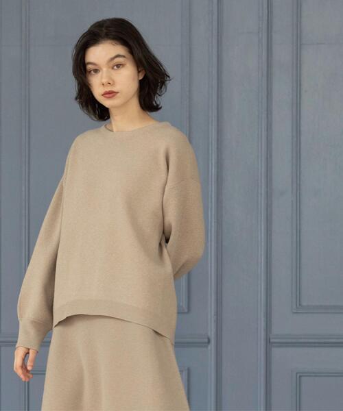 OPAQUE.CLIP（オペークドットクリップ）の「サイド編地切替ニットトップス/セットアップ対応【洗濯機OK】（ニット/セーター・レディース・オフホワイト/チャコールグレー/ベージュ/ピンク系・38/40/42）」の21枚目の写真