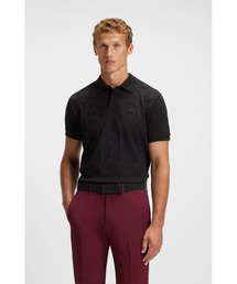 BOSS | コットン ポロシャツ サークルジャカード(ポロシャツ)