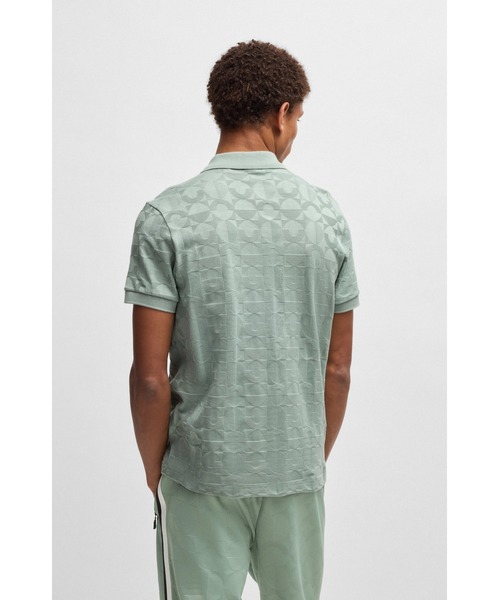BOSS（ボス）の「コットン ポロシャツ サークルジャカード（ポロシャツ・メンズ・グリーン/ブラック・S/XXL/XS/XL/M/L/XXXL）」の9枚目の写真