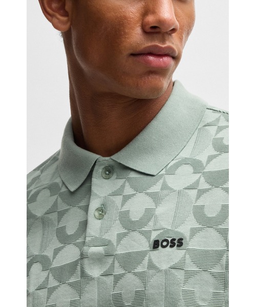 BOSS（ボス）の「コットン ポロシャツ サークルジャカード（ポロシャツ・メンズ・グリーン/ブラック・S/XXL/XS/XL/M/L/XXXL）」の8枚目の写真