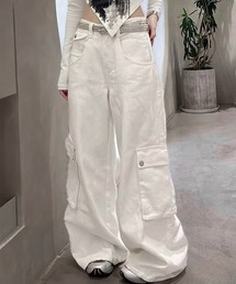 シンプルワイドカーゴパンツ