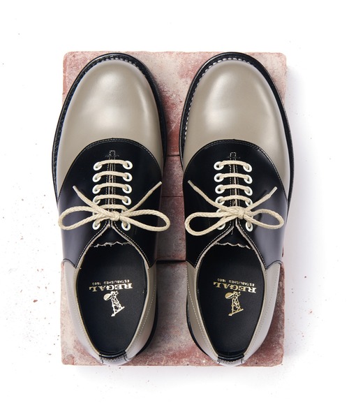 REGAL(リーガル)の「REGAL Boots Mark 2051 リーガル サドルシューズ(ドレスシューズ・メンズ・ブラック×グレー・24/24.5/25/25.5/26/26.5/27)」の2枚目の写真