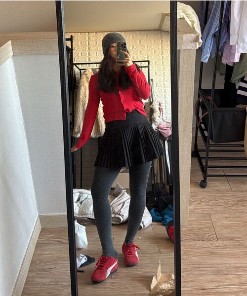 CRANK（クランク）の「ニットスタッドボタンカーディガン_ネイビー