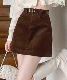 Teem Store（チームストア）の「【インパン付き】台形コーデュロイミニスカート（スカート）」