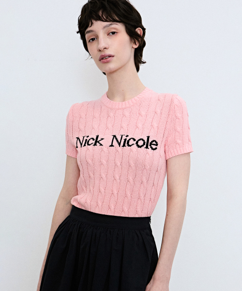 NICK&NICOLE（ニックアンドニコール）の「NICK NICOLE CABLE HALF KNIT_PINK（ニット/セーター・レディース・その他・MEDIUM/LARGE）」の3枚目の写真