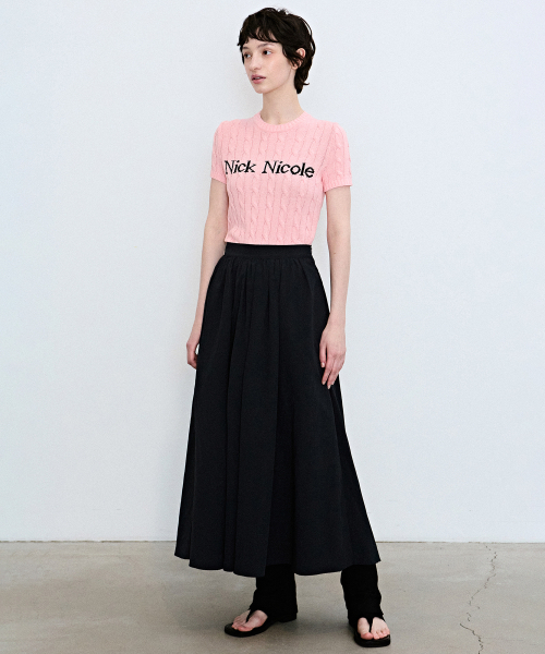 NICK&NICOLE（ニックアンドニコール）の「NICK NICOLE CABLE HALF KNIT_PINK（ニット/セーター・レディース・その他・MEDIUM/LARGE）」の4枚目の写真