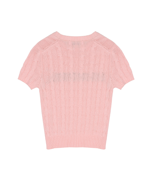 NICK&NICOLE（ニックアンドニコール）の「NICK NICOLE CABLE HALF KNIT_PINK（ニット/セーター・レディース・その他・MEDIUM/LARGE）」の6枚目の写真