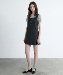 LOOKAST（ルックキャスト）の「ヘイゼルミニドレス_グレー / HAZEL MINI DRESS _GREY（ワンピース）」