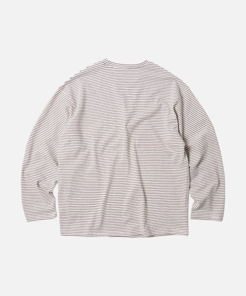 FRIZMWORKS(フリズムワークス)の「STRIPE OVERSIZED RELAX TEE 002 _ IVORY(Tシャツ/カットソー・メンズ・その他・LARGE/X-LARGE)」の2枚目の写真