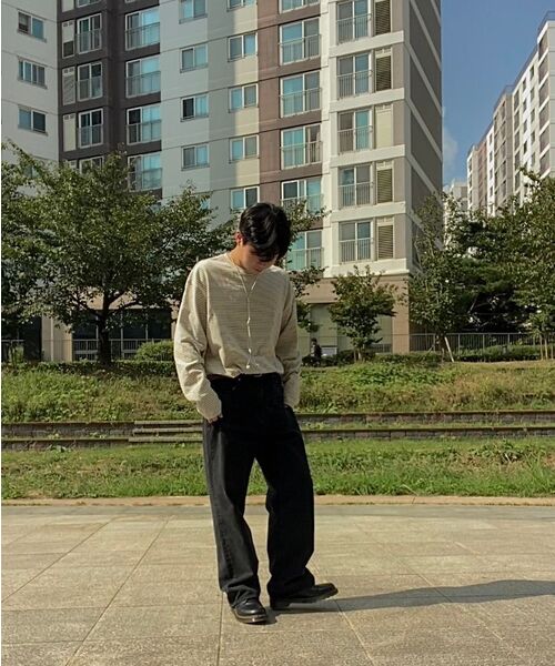 FRIZMWORKS(フリズムワークス)の「STRIPE OVERSIZED RELAX TEE 002 _ IVORY(Tシャツ/カットソー・メンズ・その他・LARGE/X-LARGE)」の7枚目の写真