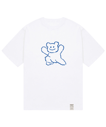 GRAVER（グレーバー）の「[UNISEX] Big Line Bear Smile Short Sleeve T-shirt_White（Tシャツ/カットソー・メンズ）」