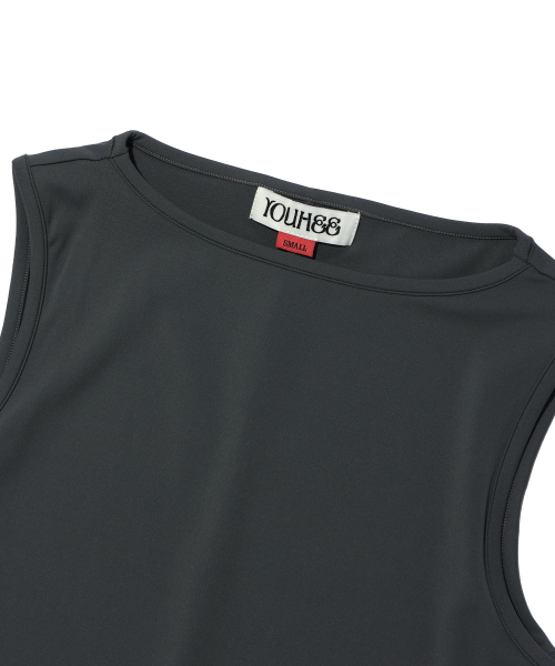 YOUHEE(ユヒ)の「BASIC BOAT NECK SLEVELESS CHARCOAL(Tシャツ/カットソー・レディース・その他・SMALL/MEDIUM)」の4枚目の写真