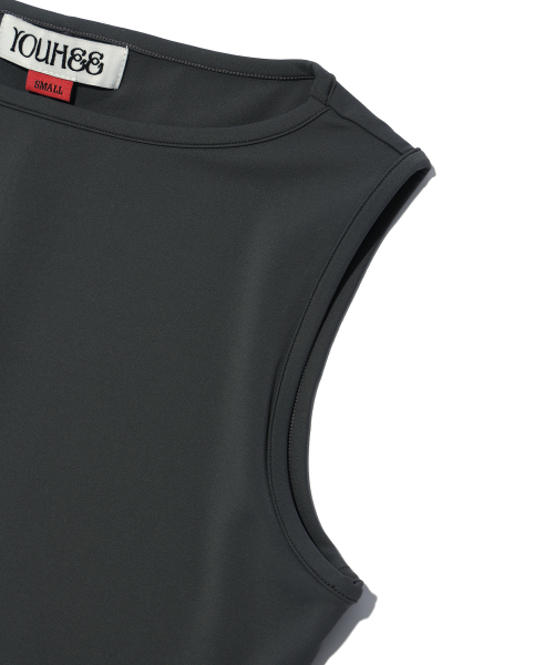 YOUHEE(ユヒ)の「BASIC BOAT NECK SLEVELESS CHARCOAL(Tシャツ/カットソー・レディース・その他・SMALL/MEDIUM)」の5枚目の写真