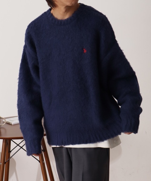 U.S. POLO ASSN.(ユーエスポロアッスン)の「【U.S. POLO ASSN./ユーエスポロアッスン】別注 ロゴ刺繍 ふわふわシャギー ニット(ニット/セーター・メンズ・ネイビー/レッド/ブラック/オフホワイト/グレー/ブルー/ピンク・M/L/LL/S)」の17枚目の写真
