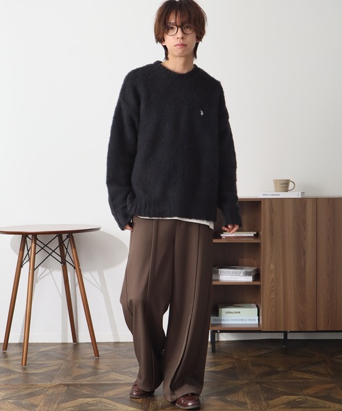 U.S. POLO ASSN.(ユーエスポロアッスン)の「【U.S. POLO ASSN./ユーエスポロアッスン】別注 ロゴ刺繍 ふわふわシャギー ニット(ニット/セーター・メンズ・ネイビー/レッド/ブラック/オフホワイト/グレー/ブルー/ピンク・M/L/LL/S)」の11枚目の写真