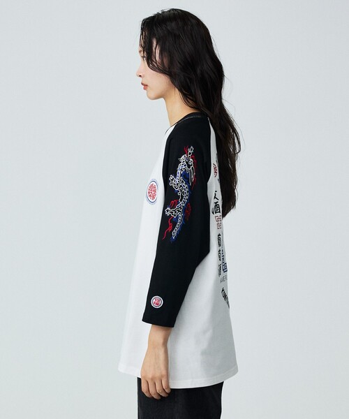 ABAHOUSE(アバハウス)の「【YOIDORE / ヨイドレ】 SAKE LOVER RAGLAN / ラグラン7分TEE(Tシャツ/カットソー・メンズ・ブラック/ホワイト/ホワイト系その他・M/L)」の16枚目の写真