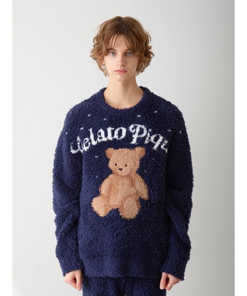 HOLIDAY】【HOMME】ジェラートスノーベアジャガードプルオーバー