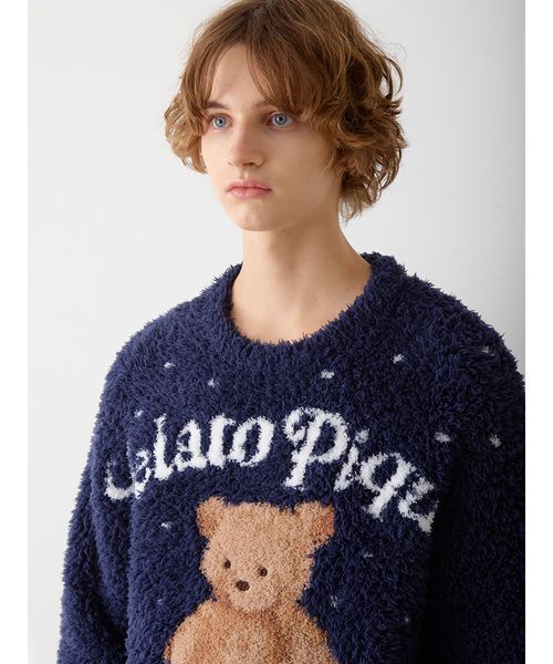 HOLIDAY】【HOMME】ジェラートスノーベアジャガードプルオーバー