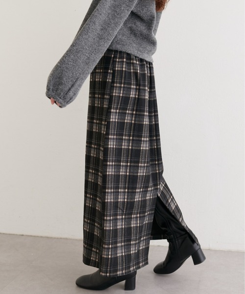 natural couture（ナチュラルクチュール）の「アソートチェックペンシルスカート（スカート・レディース・ブラック/ブラウン・FREE）」の7枚目の写真