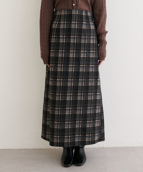 natural couture（ナチュラルクチュール）の「アソートチェックペンシルスカート（スカート・レディース・ブラック/ブラウン・FREE）」の18枚目の写真