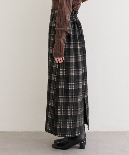 natural couture（ナチュラルクチュール）の「アソートチェックペンシルスカート（スカート・レディース・ブラック/ブラウン・FREE）」の19枚目の写真