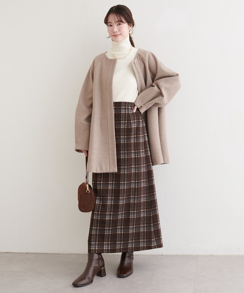 natural couture（ナチュラルクチュール）の「アソートチェックペンシルスカート（スカート・レディース・ブラック/ブラウン・FREE）」の14枚目の写真