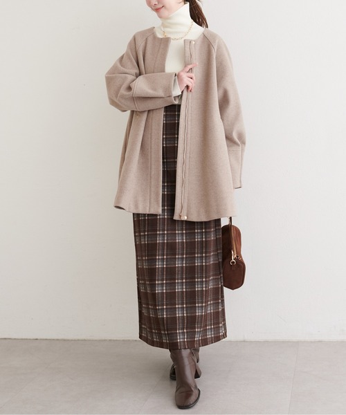 natural couture（ナチュラルクチュール）の「アソートチェックペンシルスカート（スカート・レディース・ブラック/ブラウン・FREE）」の15枚目の写真