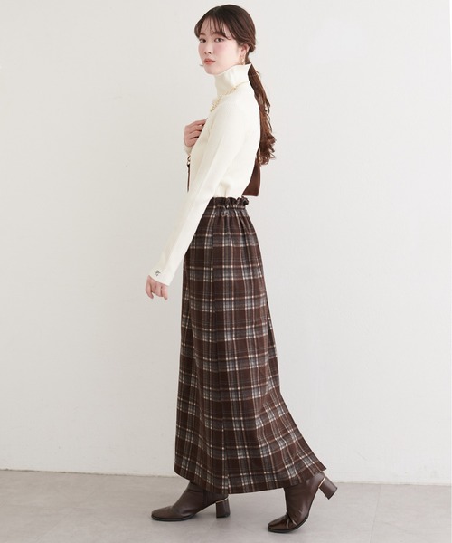 natural couture（ナチュラルクチュール）の「アソートチェックペンシルスカート（スカート・レディース・ブラック/ブラウン・FREE）」の13枚目の写真