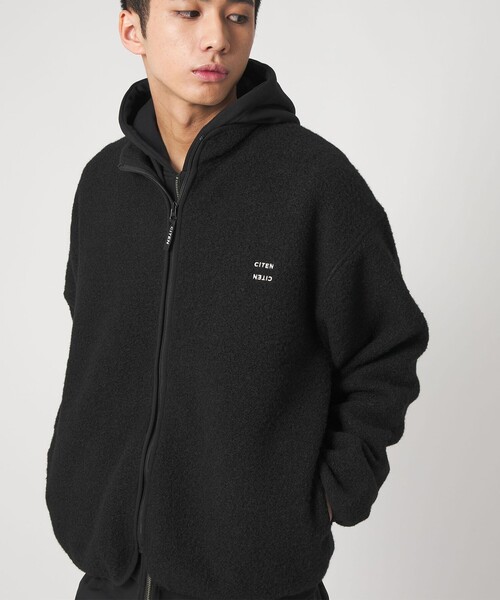 CITEN（シテン）の「＜CITEN＞フリースジップブルゾン（ブルゾン・メンズ・グレー系/ブラック・L/M）」の9枚目の写真