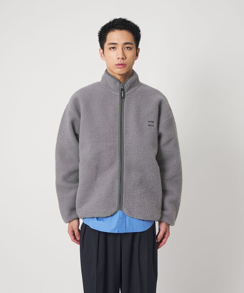CITEN（シテン）の「＜CITEN＞フリースジップブルゾン（ブルゾン・メンズ・グレー系/ブラック・L/M）」の12枚目の写真