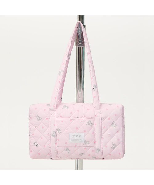 Coco Quilted Tote Shoulder Bag _ Pink