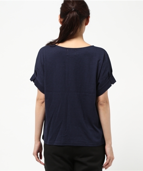 OUTLET（アウトレット）の「【Discoat Petit】20/-CR袖タックロゴT（Tシャツ/カットソー・レディース・アイボリー/ネイビー/杢グレー・MEDIUM/LARGE）」の6枚目の写真