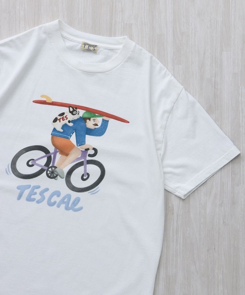 The Endless Summer(エンドレスサマー)の「TES CRUISING THE COAST FLAT ART T-SHIRT / Tシャツ(Tシャツ/カットソー・メンズ・ホワイト/グレー・SMALL/MEDIUM/LARGE/X-LARGE/XX-LARGE)」の2枚目の写真