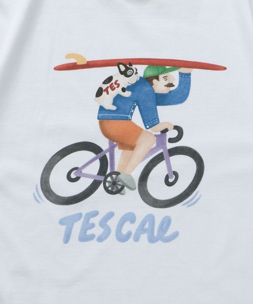 The Endless Summer(エンドレスサマー)の「TES CRUISING THE COAST FLAT ART T-SHIRT / Tシャツ(Tシャツ/カットソー・メンズ・ホワイト/グレー・SMALL/MEDIUM/LARGE/X-LARGE/XX-LARGE)」の5枚目の写真