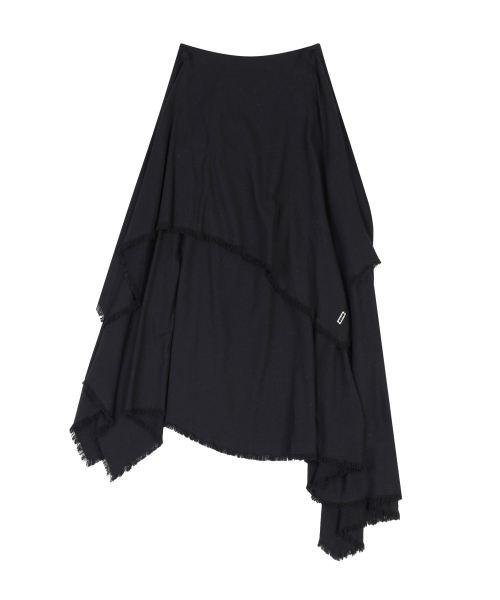 ORDINARY HOLIDAY（オーディナリー ホリデー）の「ASYMMETRIC FLARE SKIRT [BLACK]（スカート・レディース・その他・SMALL/MEDIUM）」の2枚目の写真