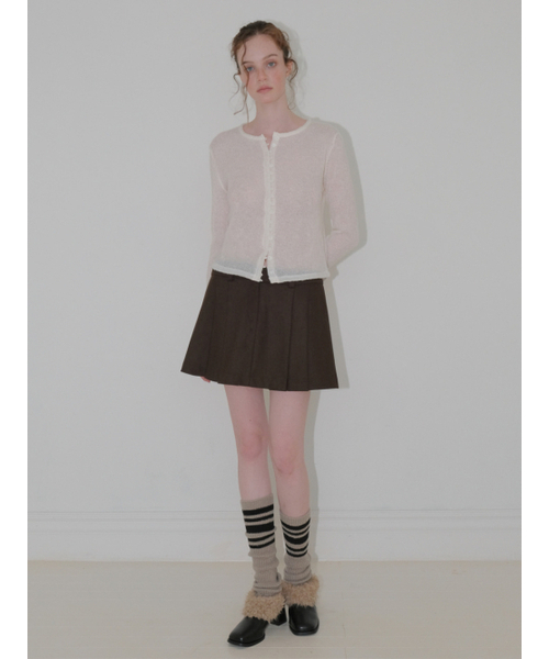 ETMON（エトモン）の「Winter Pleated Mini Skirt, Brown（スカート・レディース・その他・SMALL/MEDIUM）」の3枚目の写真