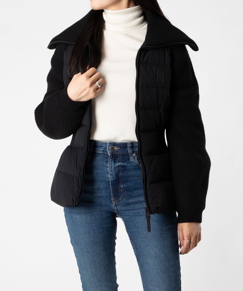 Mackage(マッカージュ)の「Mackage FOXY Mixed Media Jacket マッカージュ フォクシー ミクスト メディア ダウンジャケット(ダウンジャケット/コート・レディース・ブラック・MEDIUM/SMALL)」の4枚目の写真