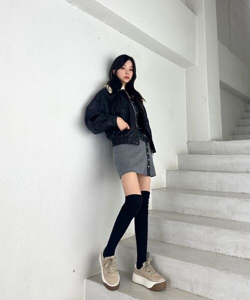 LADY VOLUME（レディーボリューム）の「SHEARING VINTAGE WASHED LEATHER PADDING_BLACK（ダウンジャケット/コート・レディース・その他・FREE）」の10枚目の写真