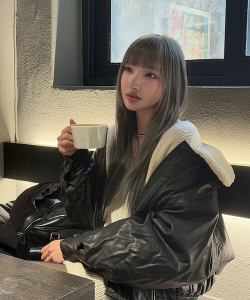 LADY VOLUME（レディーボリューム）の「SHEARING VINTAGE WASHED LEATHER PADDING_BLACK（ダウンジャケット/コート・レディース・その他・FREE）」の16枚目の写真